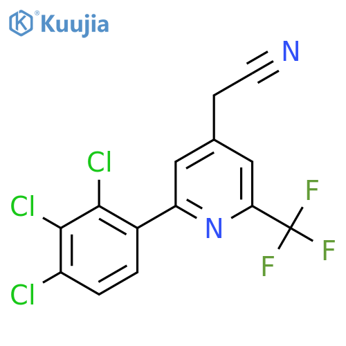 2-(2,3,4-Trichlorophenyl)-6-(trifluoromethyl)pyridine-4-acetonitrile structure