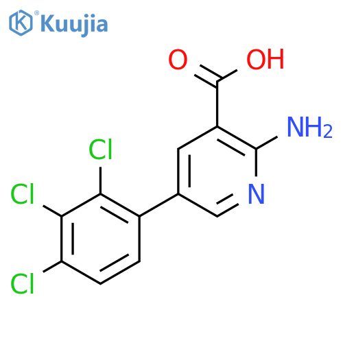2-Amino-5-(2,3,4-trichlorophenyl)nicotinic acid structure