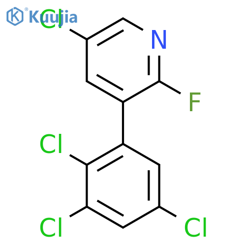 5-Chloro-2-fluoro-3-(2,3,5-trichlorophenyl)pyridine structure