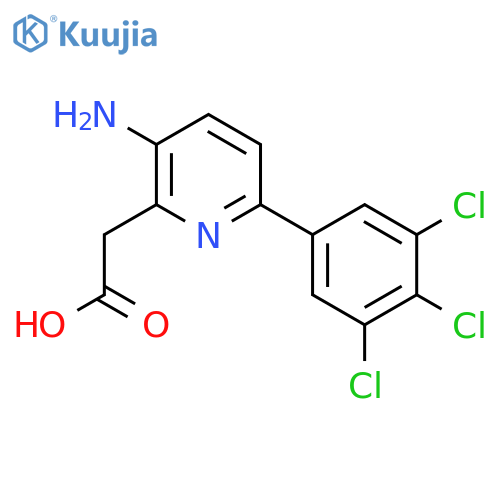3-Amino-6-(3,4,5-trichlorophenyl)pyridine-2-acetic acid structure