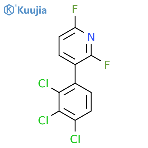 2,6-Difluoro-3-(2,3,4-trichlorophenyl)pyridine structure