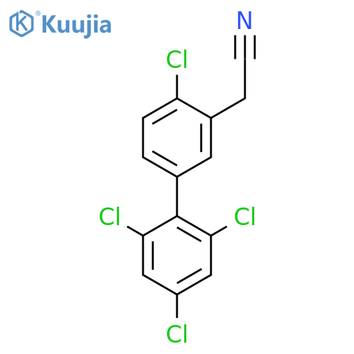 4,2',4',6'-Tetrachlorobiphenyl-3-acetonitrile structure
