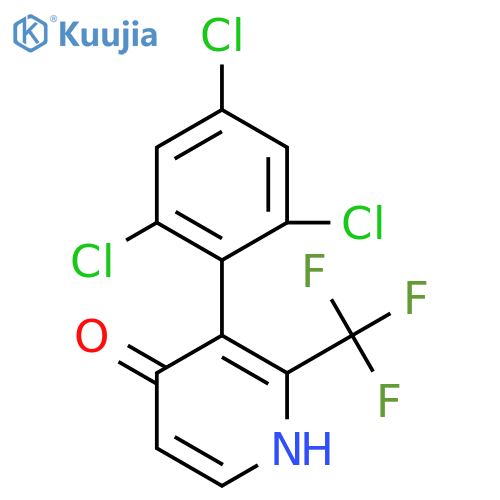 4-Hydroxy-3-(2,4,6-trichlorophenyl)-2-(trifluoromethyl)pyridine structure