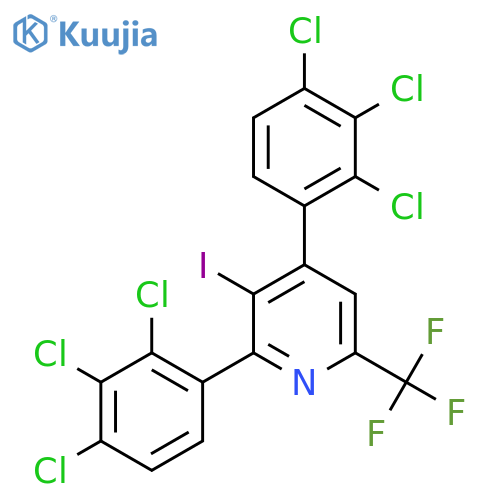 2,4-Bis(2,3,4-trichlorophenyl)-3-iodo-6-(trifluoromethyl)pyridine structure
