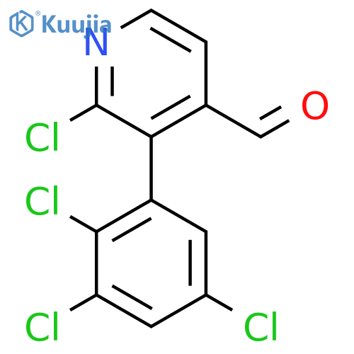 2-Chloro-3-(2,3,5-trichlorophenyl)isonicotinaldehyde structure
