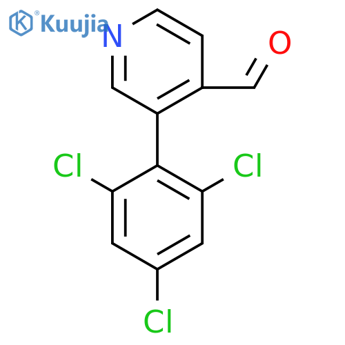3-(2,4,6-Trichlorophenyl)isonicotinaldehyde structure