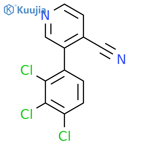 3-(2,3,4-Trichlorophenyl)isonicotinonitrile structure