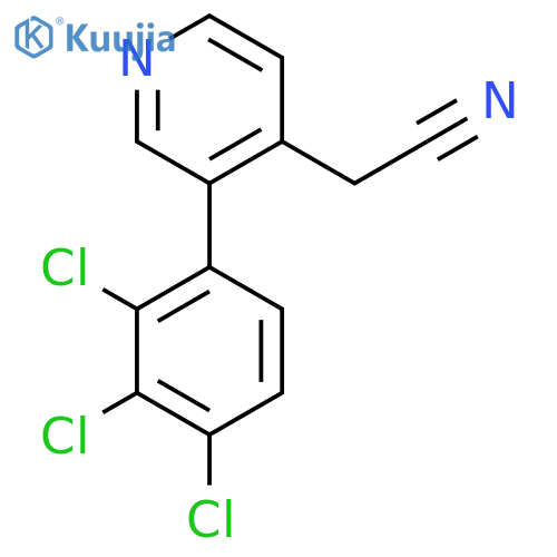 3-(2,3,4-Trichlorophenyl)pyridine-4-acetonitrile structure