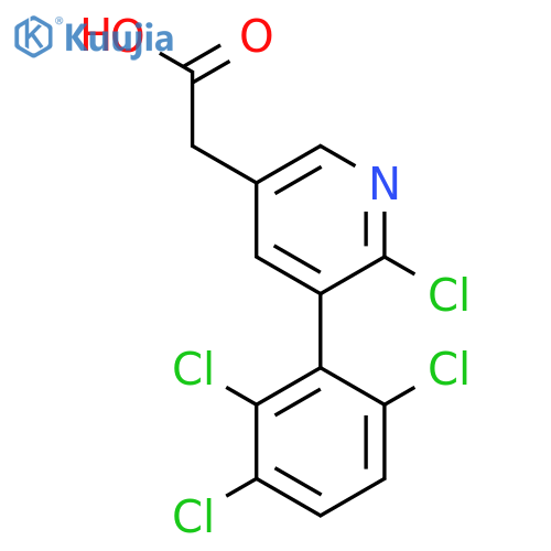 2-Chloro-3-(2,3,6-trichlorophenyl)pyridine-5-acetic acid structure