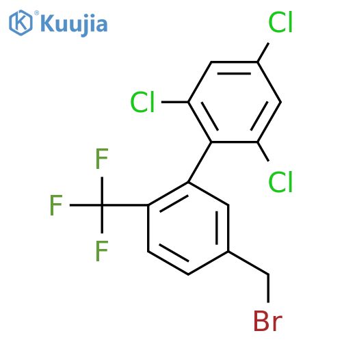 5'-(Bromomethyl)-2,4,6-trichloro-2'-(trifluoromethyl)biphenyl structure