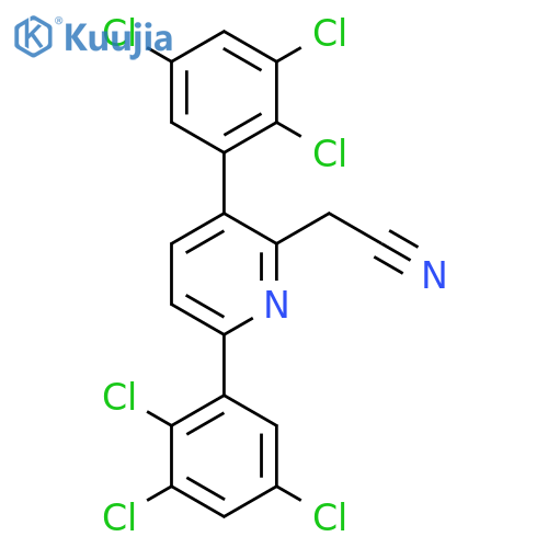 3,6-Bis(2,3,5-trichlorophenyl)pyridine-2-acetonitrile structure