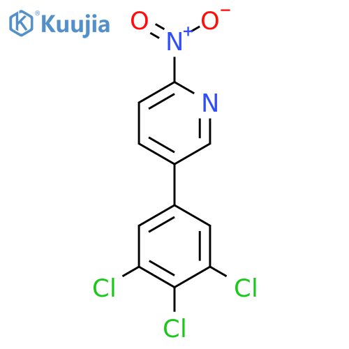 2-Nitro-5-(3,4,5-trichlorophenyl)pyridine structure