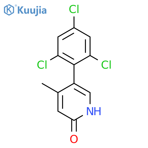 2-Hydroxy-4-methyl-5-(2,4,6-trichlorophenyl)pyridine structure