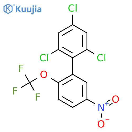 5'-Nitro-2,4,6-trichloro-2'-(trifluoromethoxy)biphenyl structure