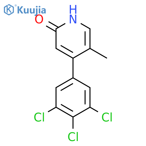 2-Hydroxy-5-methyl-4-(3,4,5-trichlorophenyl)pyridine structure