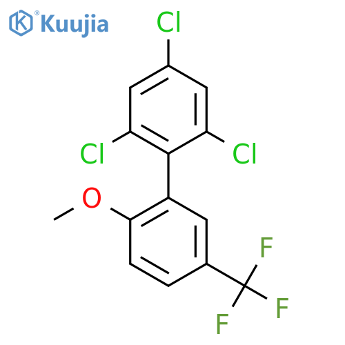 2'-Methoxy-2,4,6-trichloro-5'-(trifluoromethyl)biphenyl structure