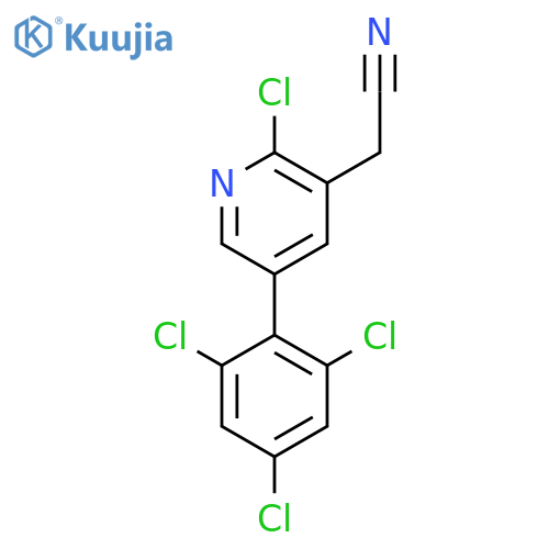 2-Chloro-5-(2,4,6-trichlorophenyl)pyridine-3-acetonitrile structure