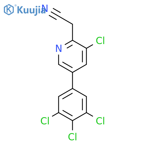 3-Chloro-5-(3,4,5-trichlorophenyl)pyridine-2-acetonitrile structure