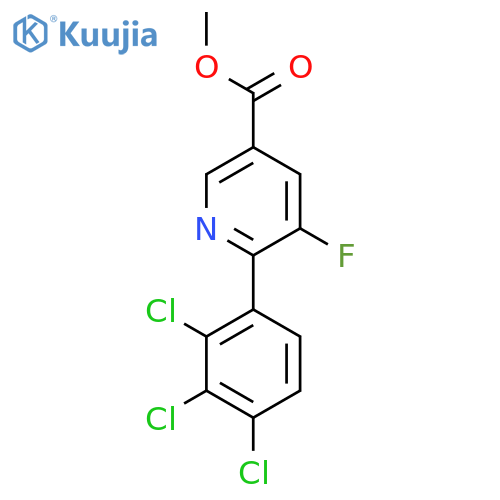 Methyl 5-fluoro-6-(2,3,4-trichlorophenyl)nicotinate structure