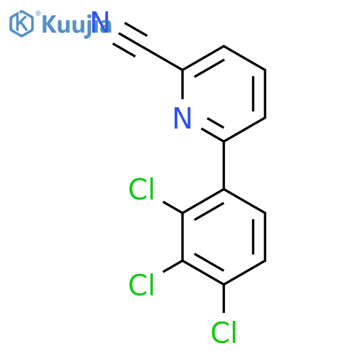 6-(2,3,4-Trichlorophenyl)picolinonitrile structure