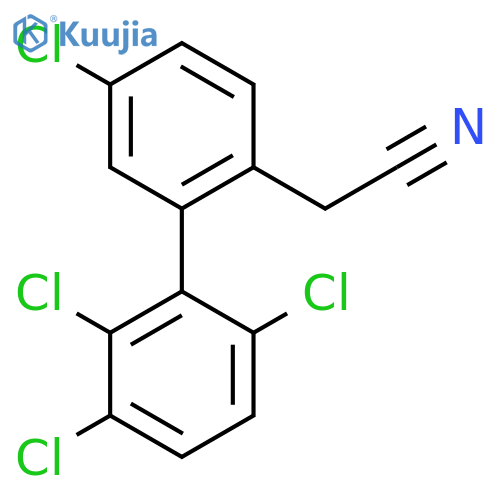 5,2',3',6'-Tetrachlorobiphenyl-2-acetonitrile structure
