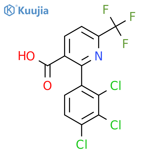 2-(2,3,4-Trichlorophenyl)-6-(trifluoromethyl)nicotinic acid structure