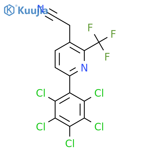 6-(Perchlorophenyl)-2-(trifluoromethyl)pyridine-3-acetonitrile structure