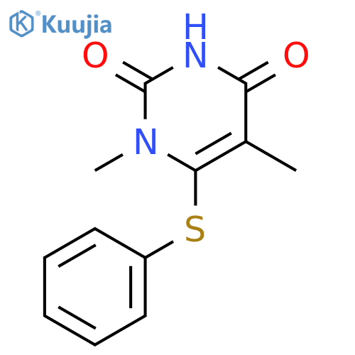 1,5-dimethyl-6-(phenylsulfanyl)pyrimidine-2,4(1H,3H)-dione structure