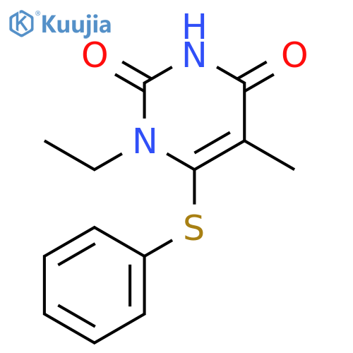 1-ethyl-5-methyl-6-(phenylsulfanyl)pyrimidine-2,4(1H,3H)-dione structure