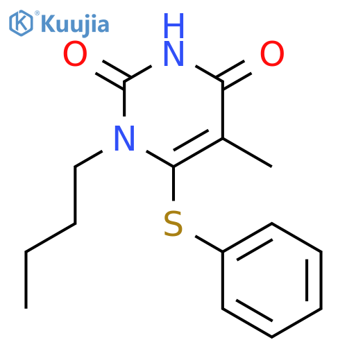 1-butyl-5-methyl-6-(phenylsulfanyl)pyrimidine-2,4(1H,3H)-dione structure