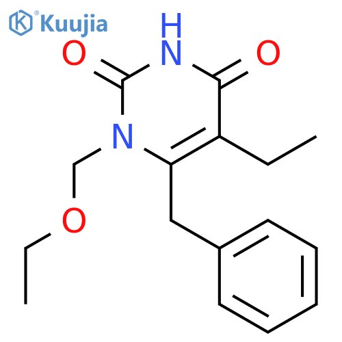 2,4(1H,3H)-Pyrimidinedione, 1-(ethoxymethyl)-5-ethyl-6-(phenylmethyl)- structure