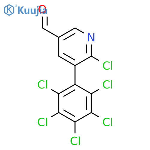 6-Chloro-5-(perchlorophenyl)nicotinaldehyde structure