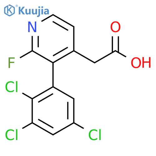 2-Fluoro-3-(2,3,5-trichlorophenyl)pyridine-4-acetic acid structure