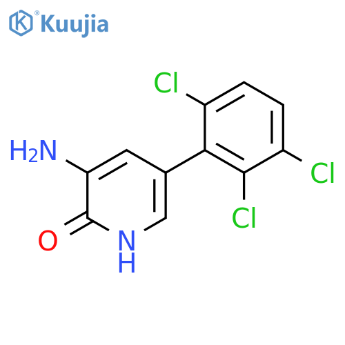 3-Amino-2-hydroxy-5-(2,3,6-trichlorophenyl)pyridine structure