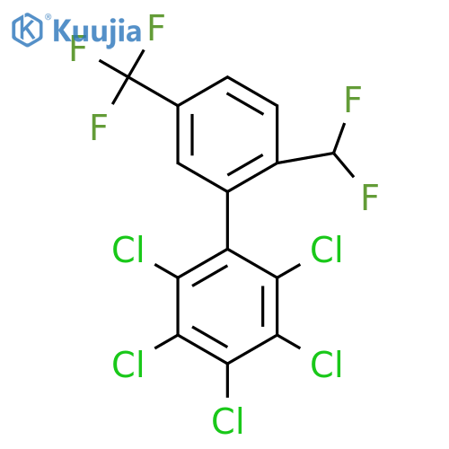 2'-(Difluoromethyl)-2,3,4,5,6-pentachloro-5'-(trifluoromethyl)biphenyl structure