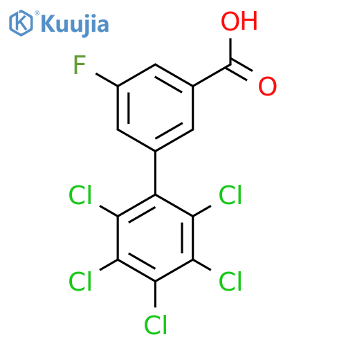 5-Fluoro-2',3',4',5',6'-pentachlorobiphenyl-3-carboxylic acid structure
