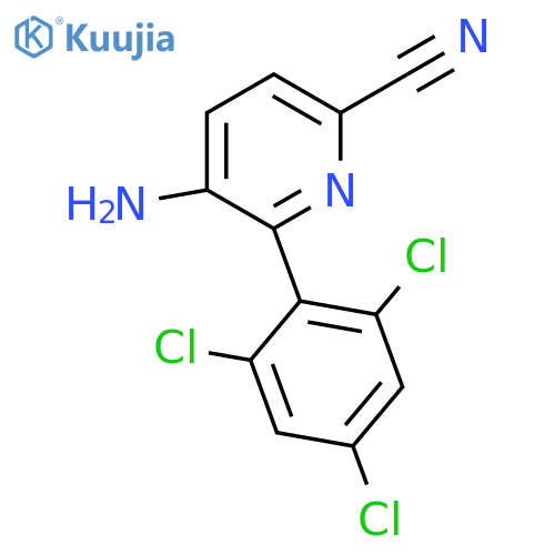 5-Amino-6-(2,4,6-trichlorophenyl)picolinonitrile structure