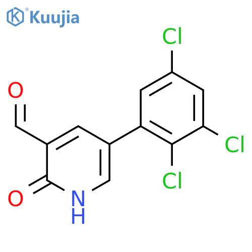 2-Hydroxy-5-(2,3,5-trichlorophenyl)nicotinaldehyde structure