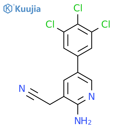 2-Amino-5-(3,4,5-trichlorophenyl)pyridine-3-acetonitrile structure