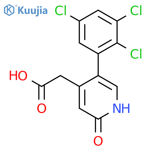 2-Hydroxy-5-(2,3,5-trichlorophenyl)pyridine-4-acetic acid structure