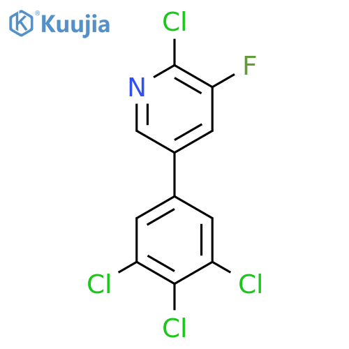 2-Chloro-3-fluoro-5-(3,4,5-trichlorophenyl)pyridine structure