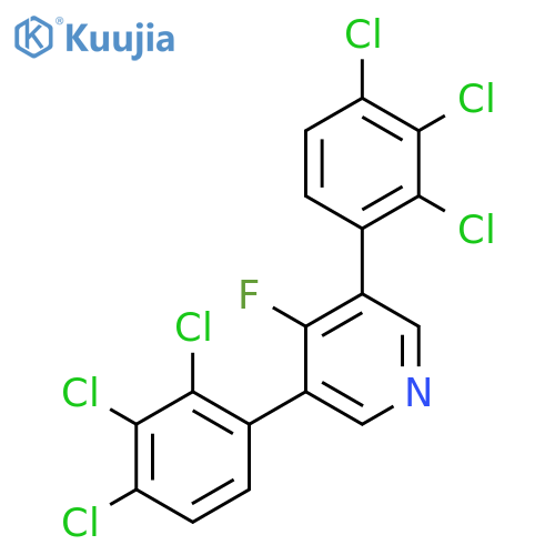 3,5-Bis(2,3,4-trichlorophenyl)-4-fluoropyridine structure
