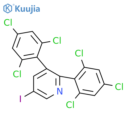 2,3-Bis(2,4,6-trichlorophenyl)-5-iodopyridine structure