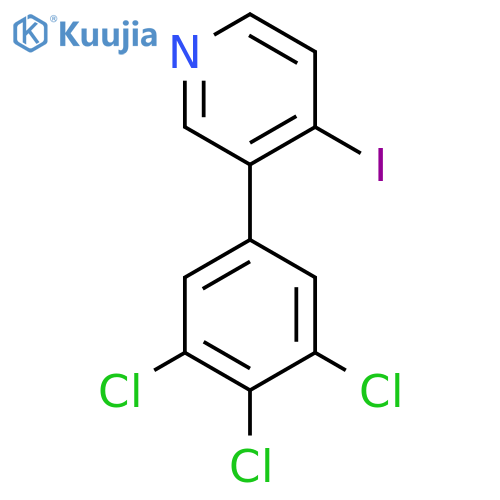 4-Iodo-3-(3,4,5-trichlorophenyl)pyridine structure