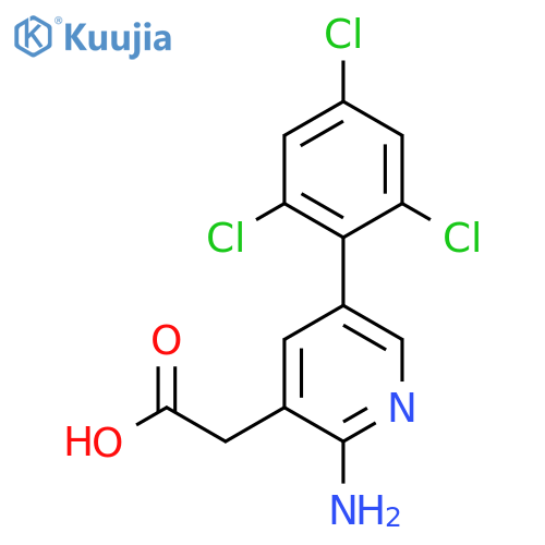 2-Amino-5-(2,4,6-trichlorophenyl)pyridine-3-acetic acid structure