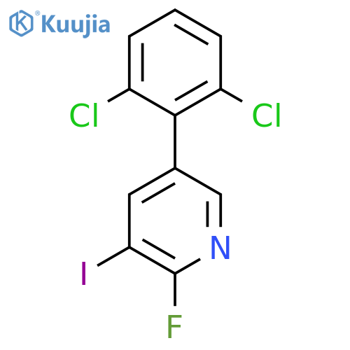 5-(2,6-Dichlorophenyl)-2-fluoro-3-iodopyridine structure