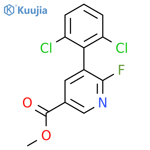 Methyl 5-(2,6-dichlorophenyl)-6-fluoronicotinate structure