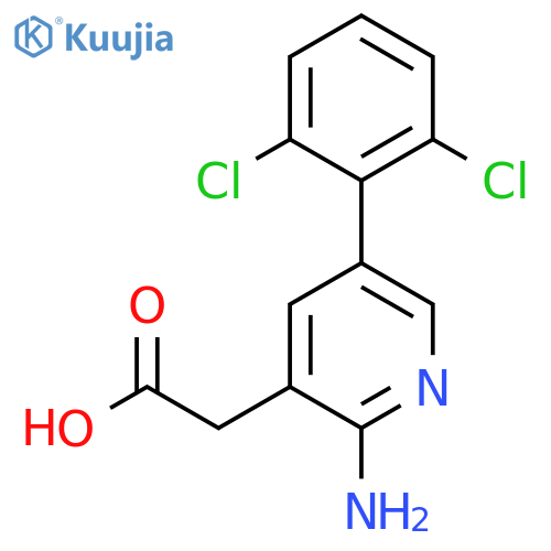 2-Amino-5-(2,6-dichlorophenyl)pyridine-3-acetic acid structure