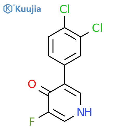 3-(3,4-Dichlorophenyl)-5-fluoro-4-hydroxypyridine structure
