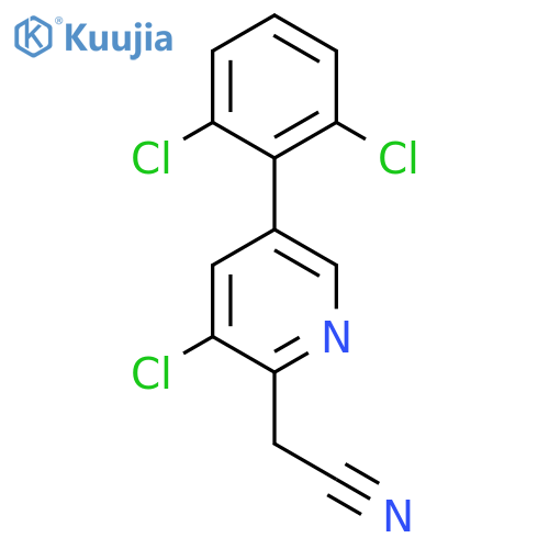 3-Chloro-5-(2,6-dichlorophenyl)pyridine-2-acetonitrile structure